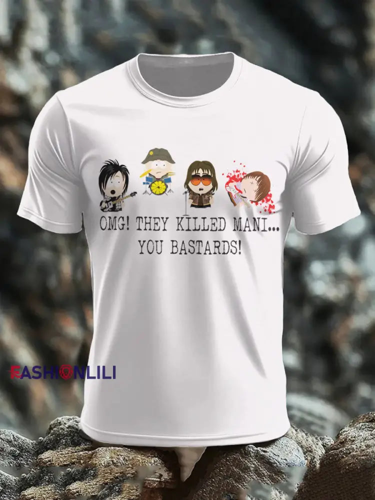 Men’s Roses Music Lover Lemon Printed T-shirt White / S