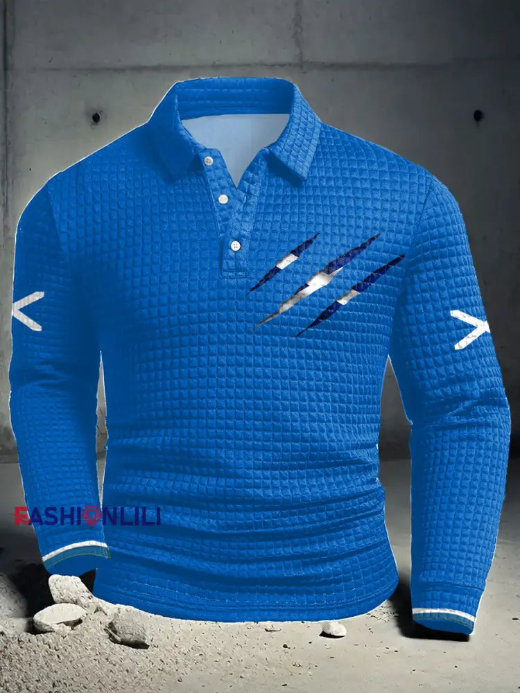 Men’s Scotland Flag Proud The Brave Printed Casual Tops Blue / S