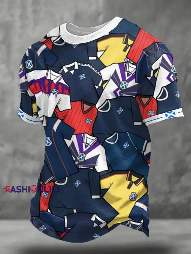 Men’s Scotland Football Tartan Army Printed T-shirt As picture / S