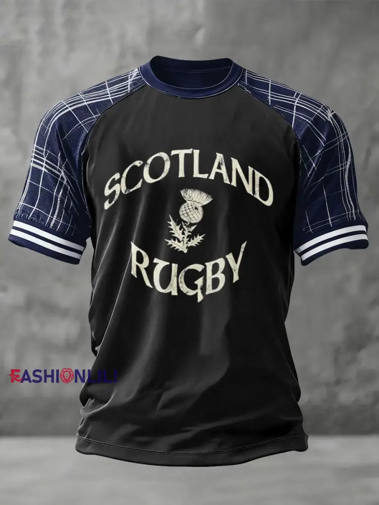 Men’s Scotland Rubgy Lover Printed T-shirt Black / S