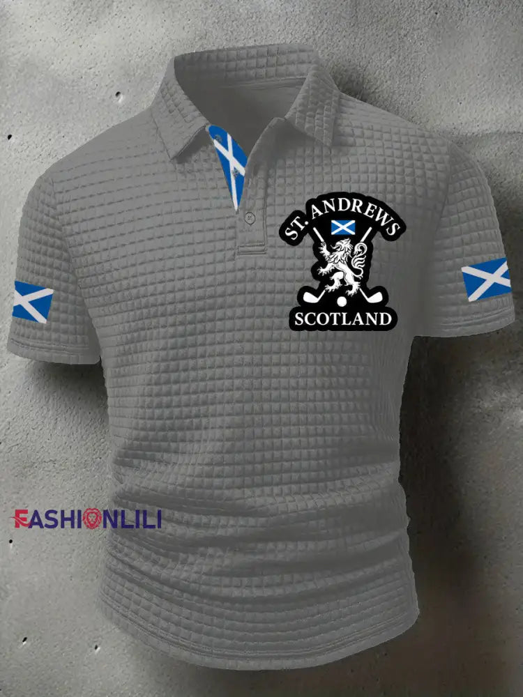 Men’s Scotland United Kingdom short sleeve shirt Light Gray / S