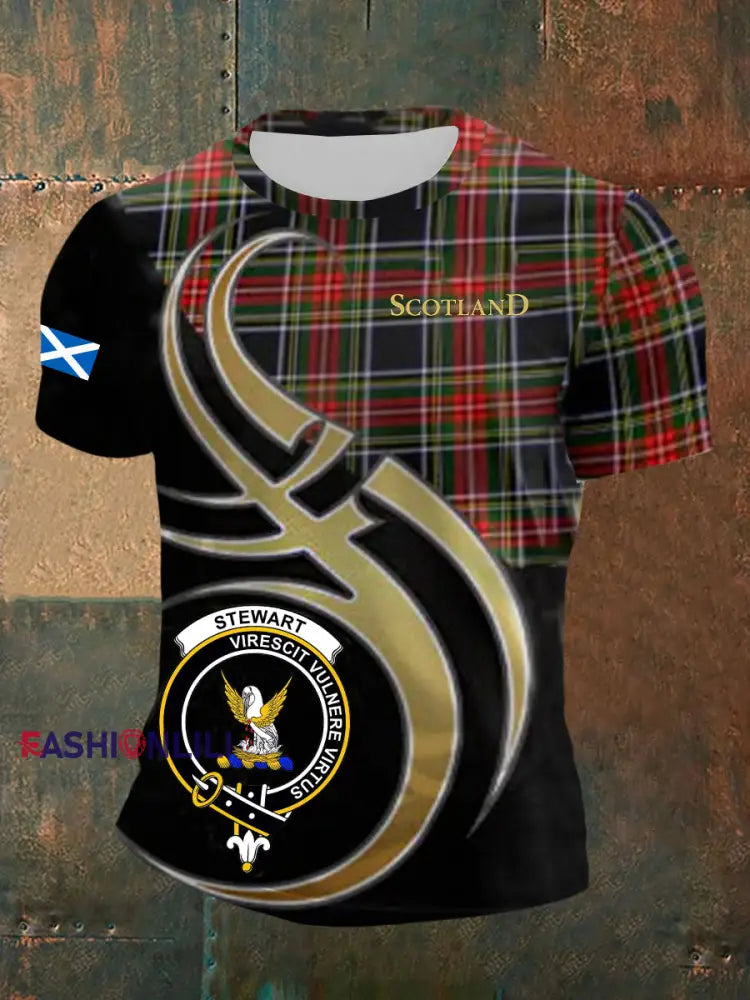 Men’s Scottish Flag Short Sleeves T-shirt As picture / S