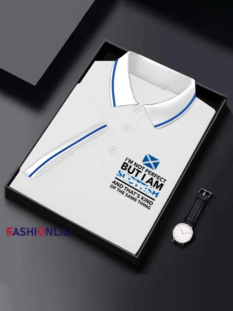 Men’s Scottish Flag Short Sleeves Top White / S
