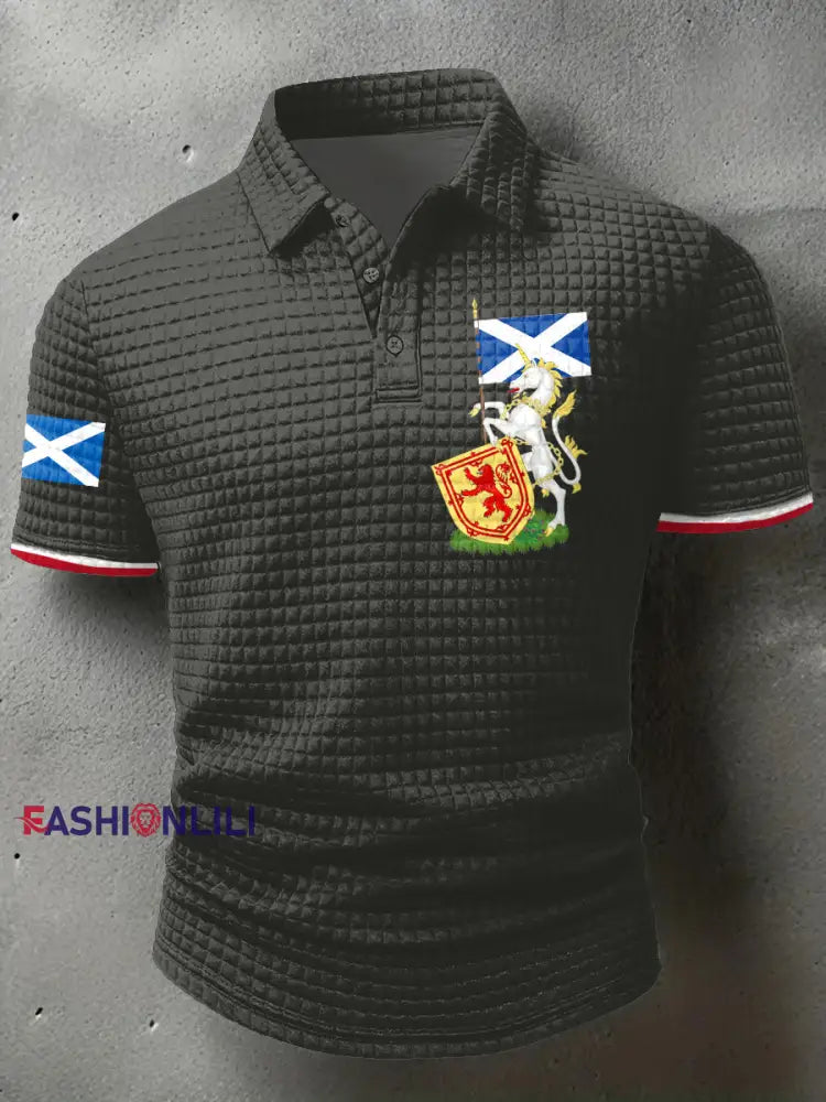Men’s Scottish Unicorn short sleeve shirt Dark Gray / S