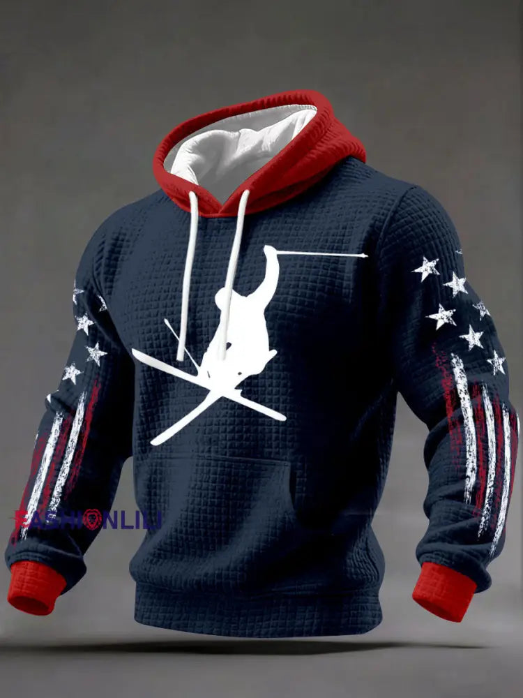 Men’s Ski Hoodies Navy Blue / S