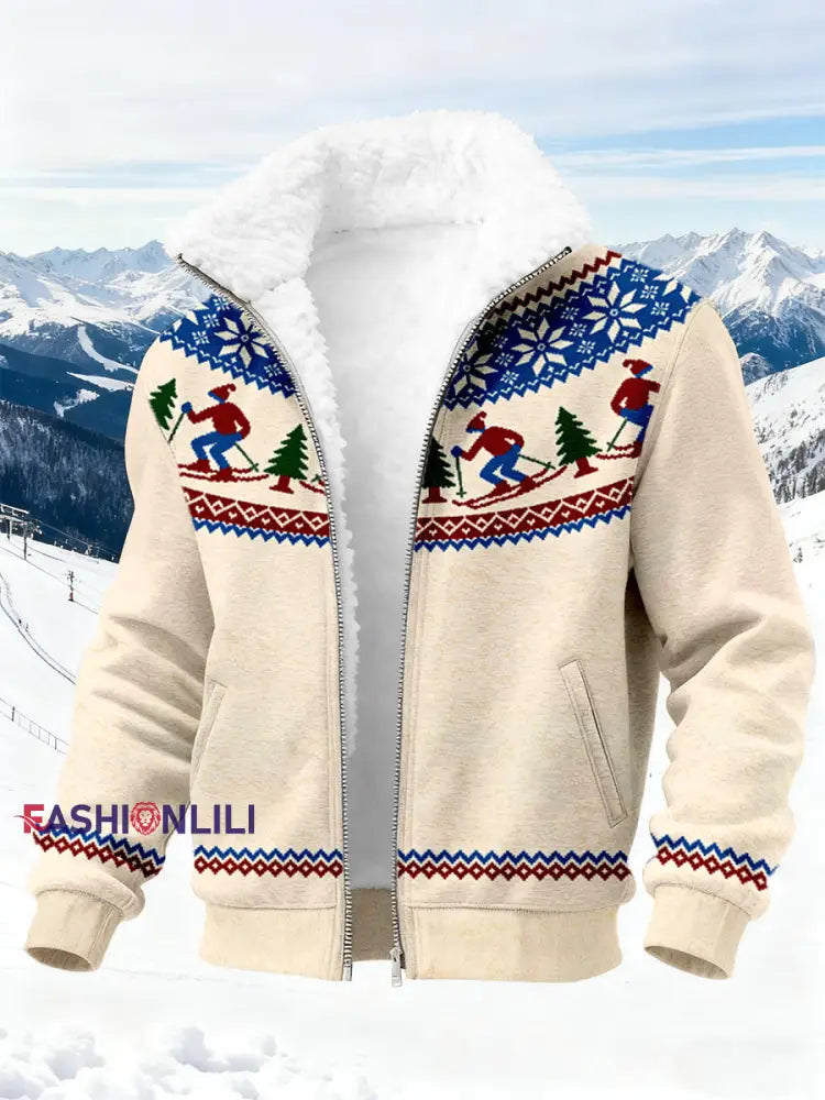 Men’s Ski Inspired Pattern Cardigan As picture / S