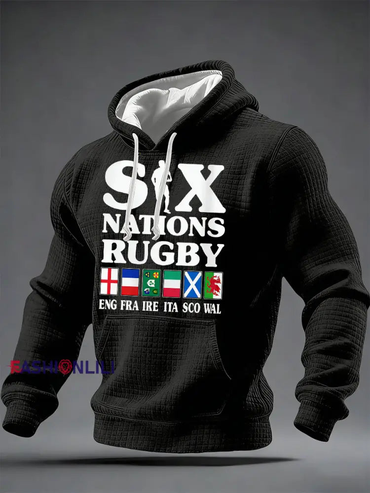 Men’s Sweatshirt With Six Nations Rugby Championship-Themed Print A / S