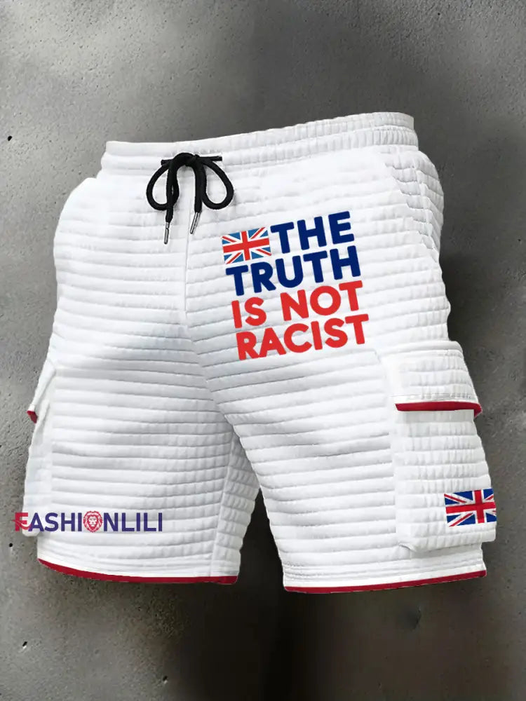 Men’s The Truth Is Not Racist UK plaid shorts White / S