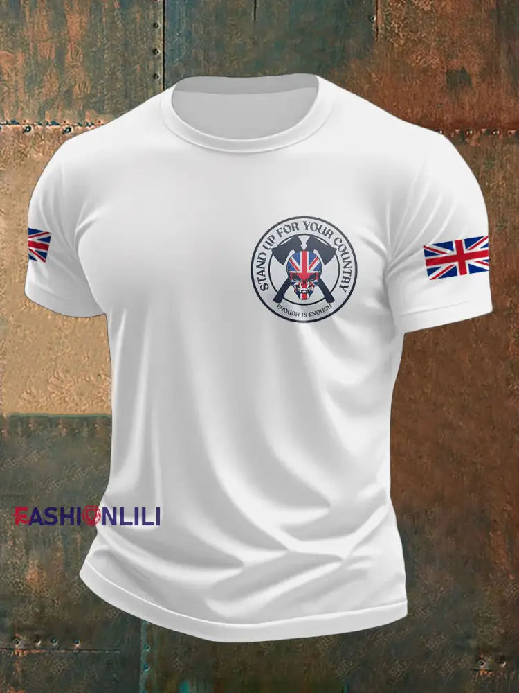 Men’s UK Flag Immigration Printed T-shirt