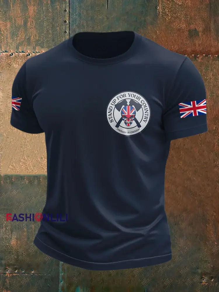 Men’s UK Flag Immigration Printed T-shirt