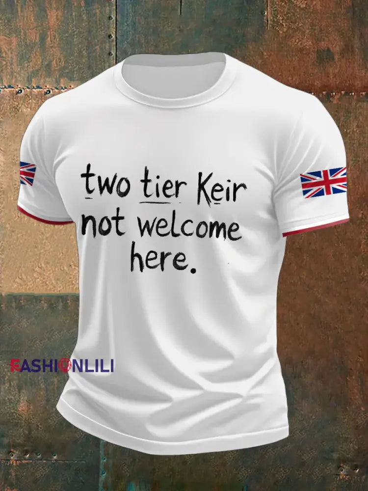 Men’s UK Flag Immigration Printed T-shirt White / S
