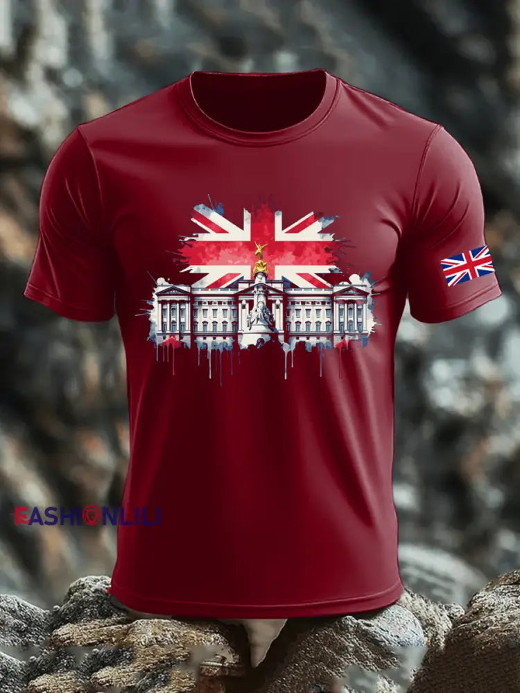 Men’s UK Flag Printed T-shirt Red / S