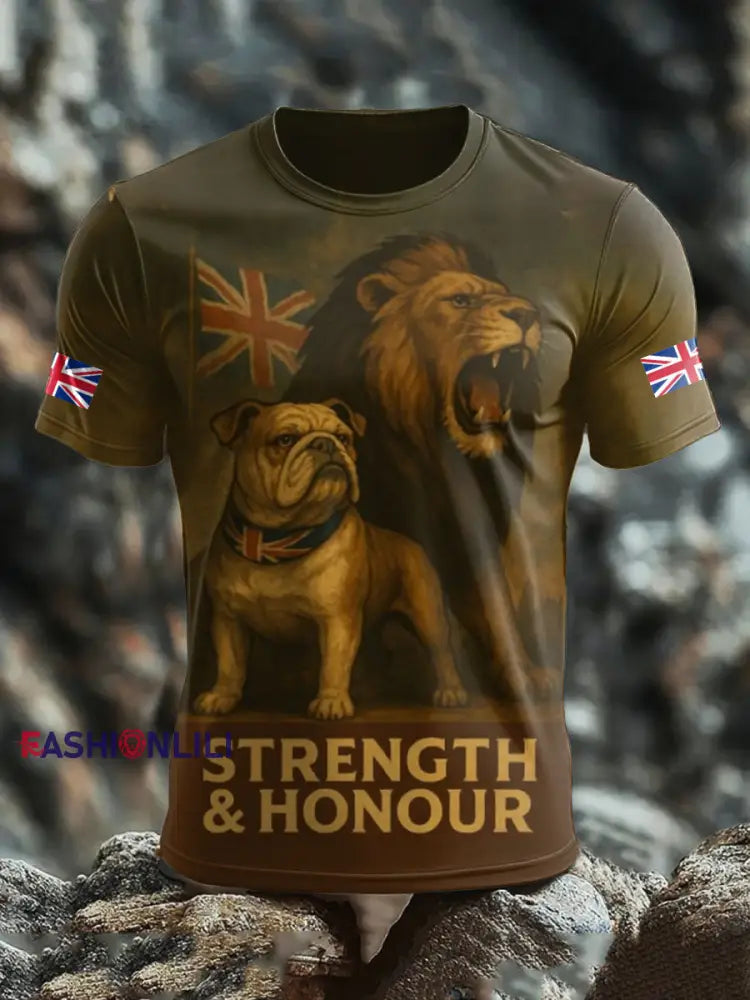 Men’s UK Flag Proud Printed T-shirt As picture / S