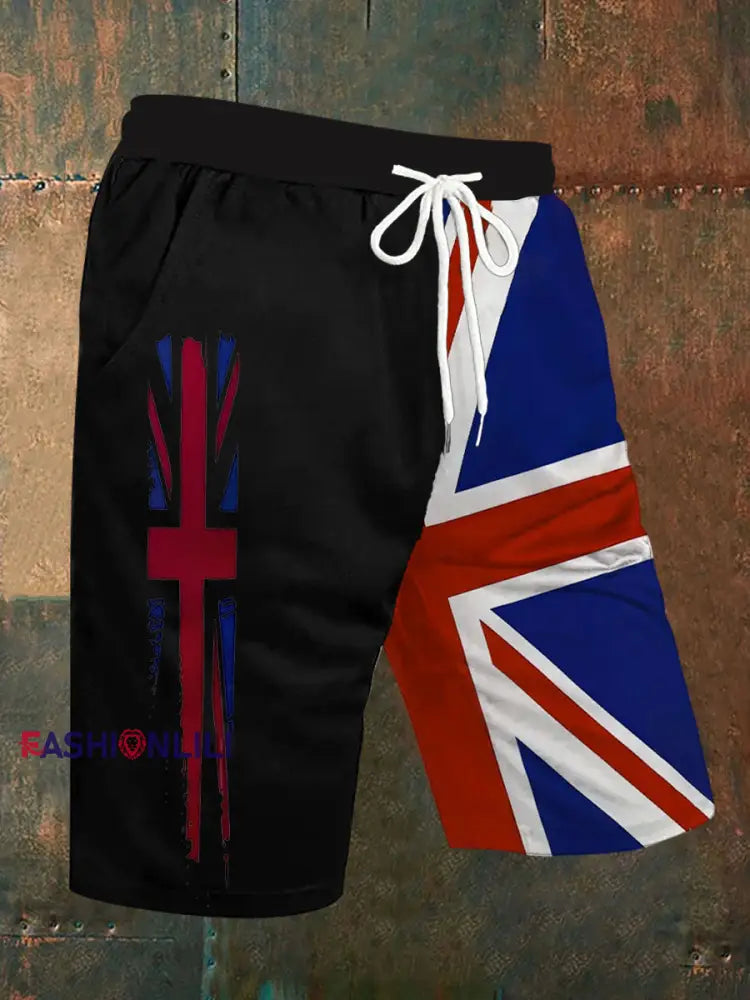 Men’s Union Jack Casual Pants Black / S