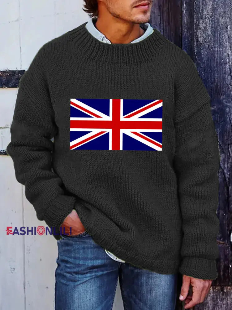 Men’s Union Jack Sweater Black / S