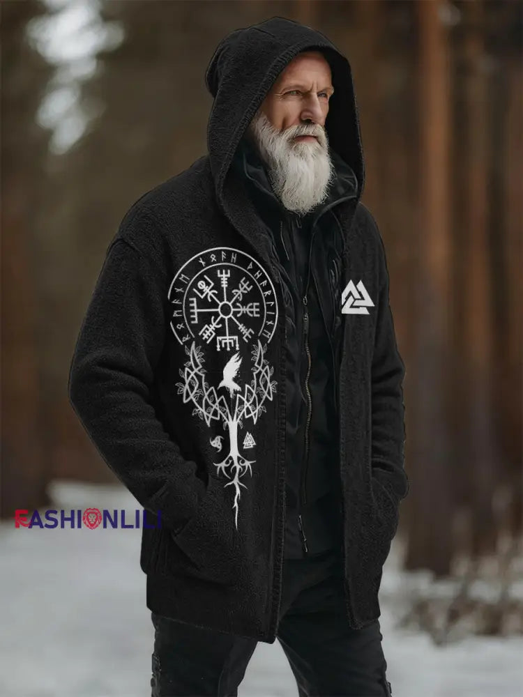 Men’s Viking Hooded Cardigan Black / S