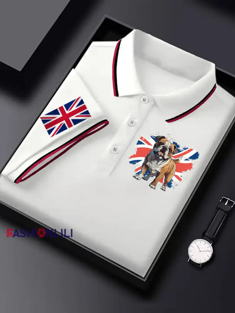 Men’s Vintage British Bulldog Casual Shirt White / S