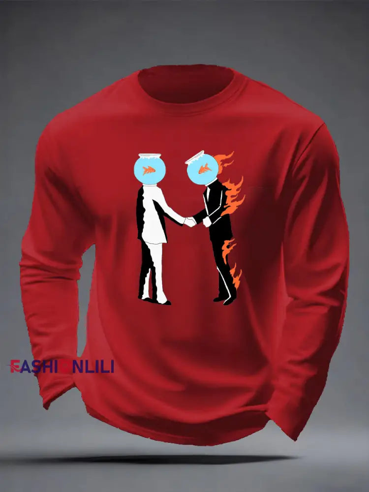 Men’s Wish You Were Here long sleeve T-shirt Red / S