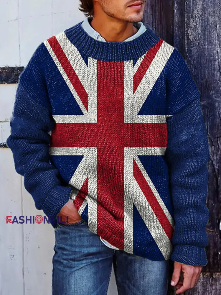 Men’sBritish Flag Sweater As picture / S