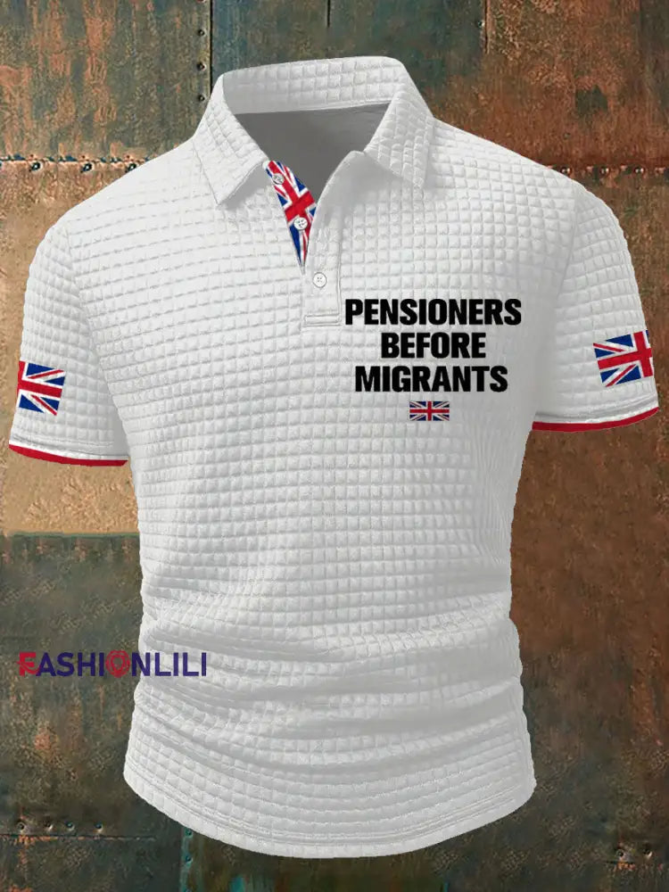 Nen’s UK Flag Immigration Printed Casual Tops White / S