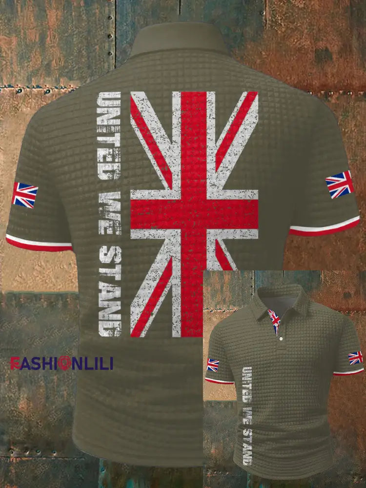 Nen’s UK Flag Printed Casual Tops Army Green / S