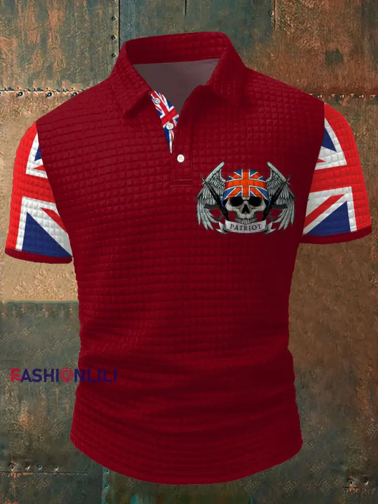 Nen’s UK Flag Printed Casual Tops Red / S