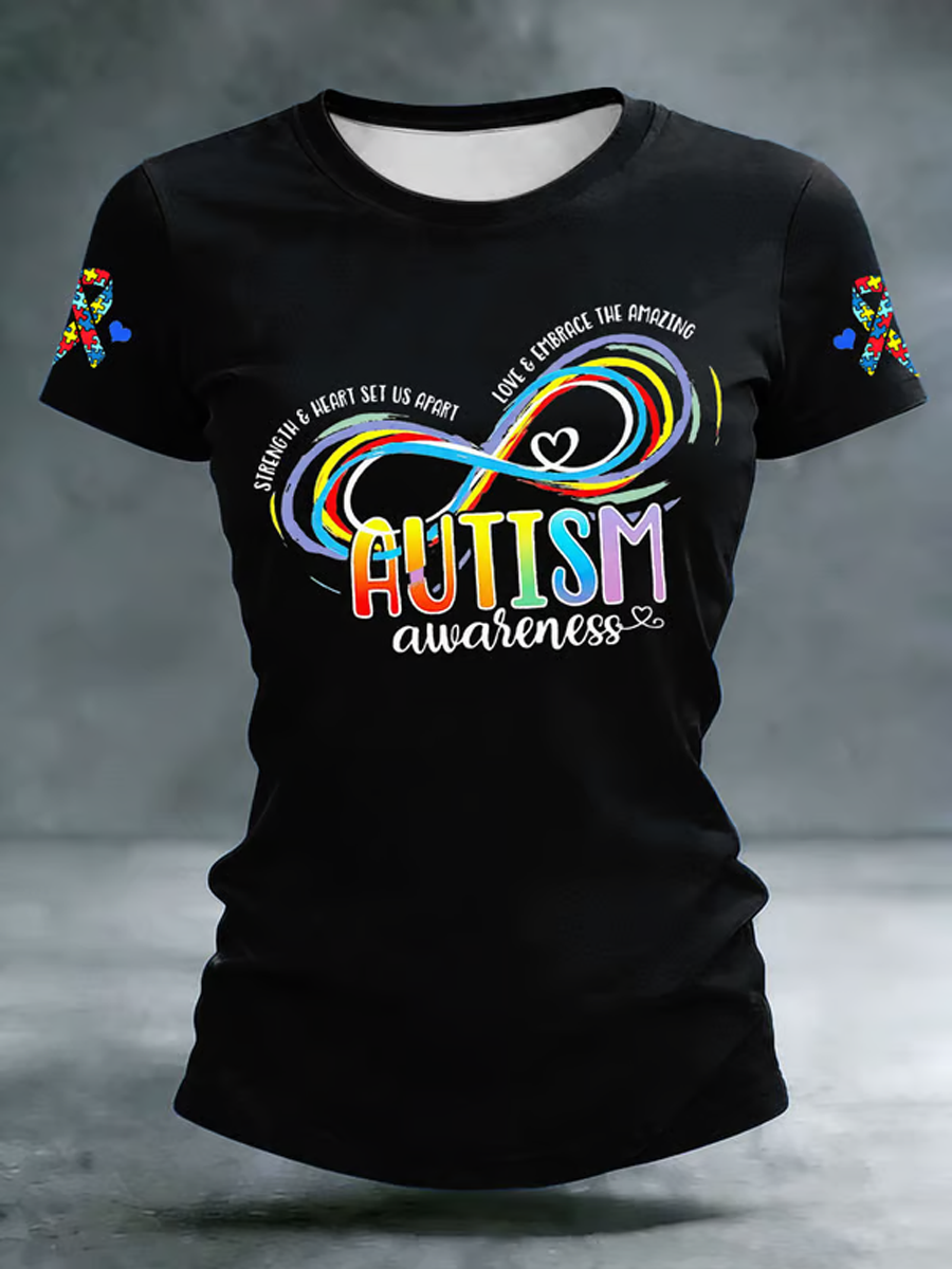 Women's Autism Acceptance short-sleeved T-shirt