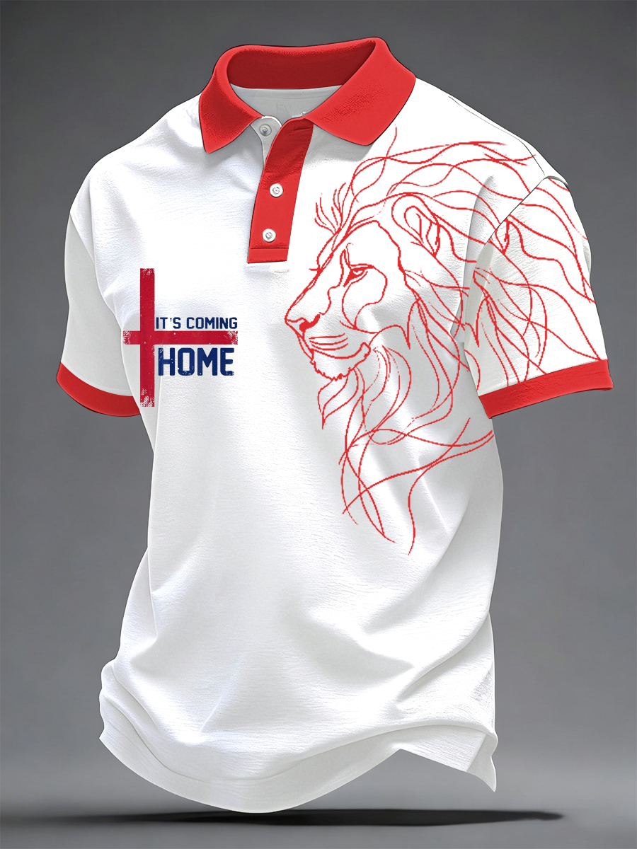 Men's UK Football Lover England Printed polo shirt