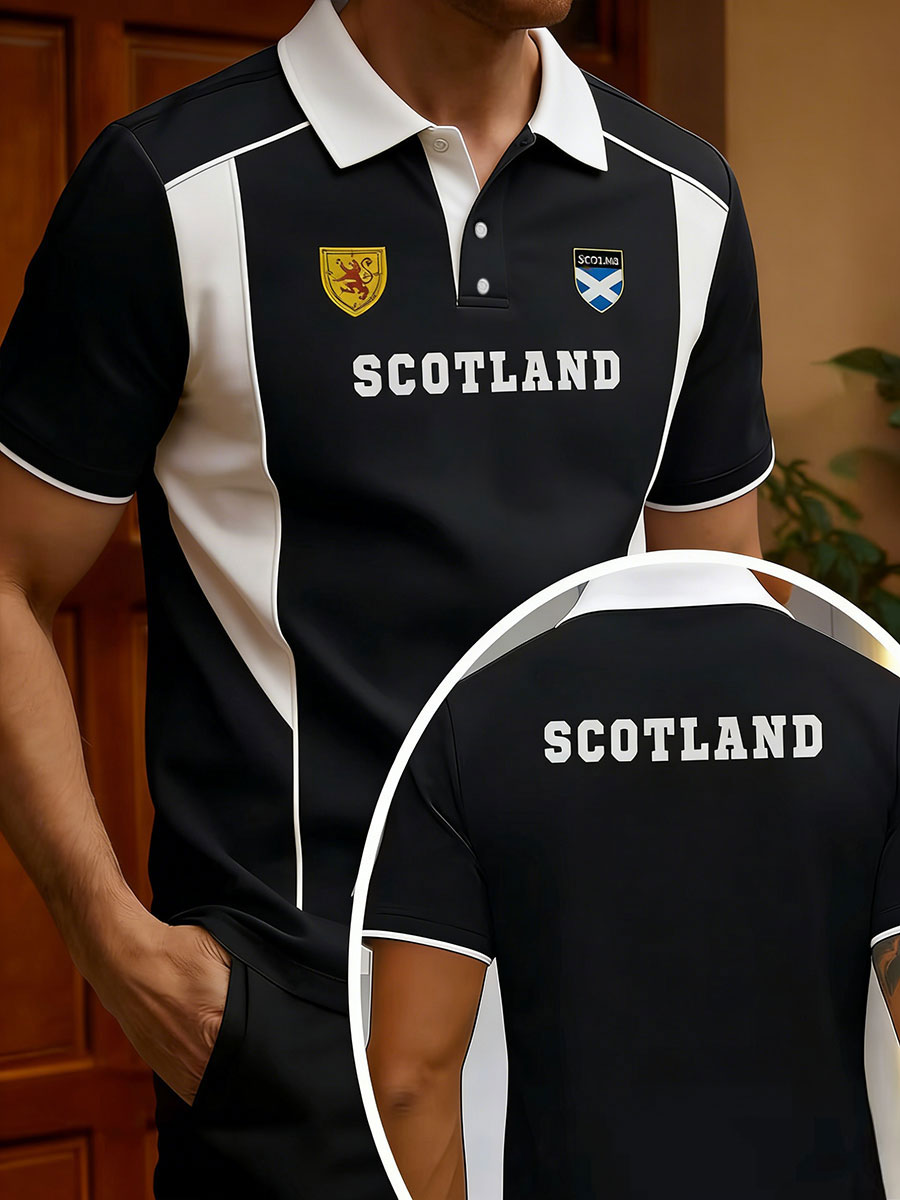 Men's Scotland Rugby Lover Printed Casual Tops