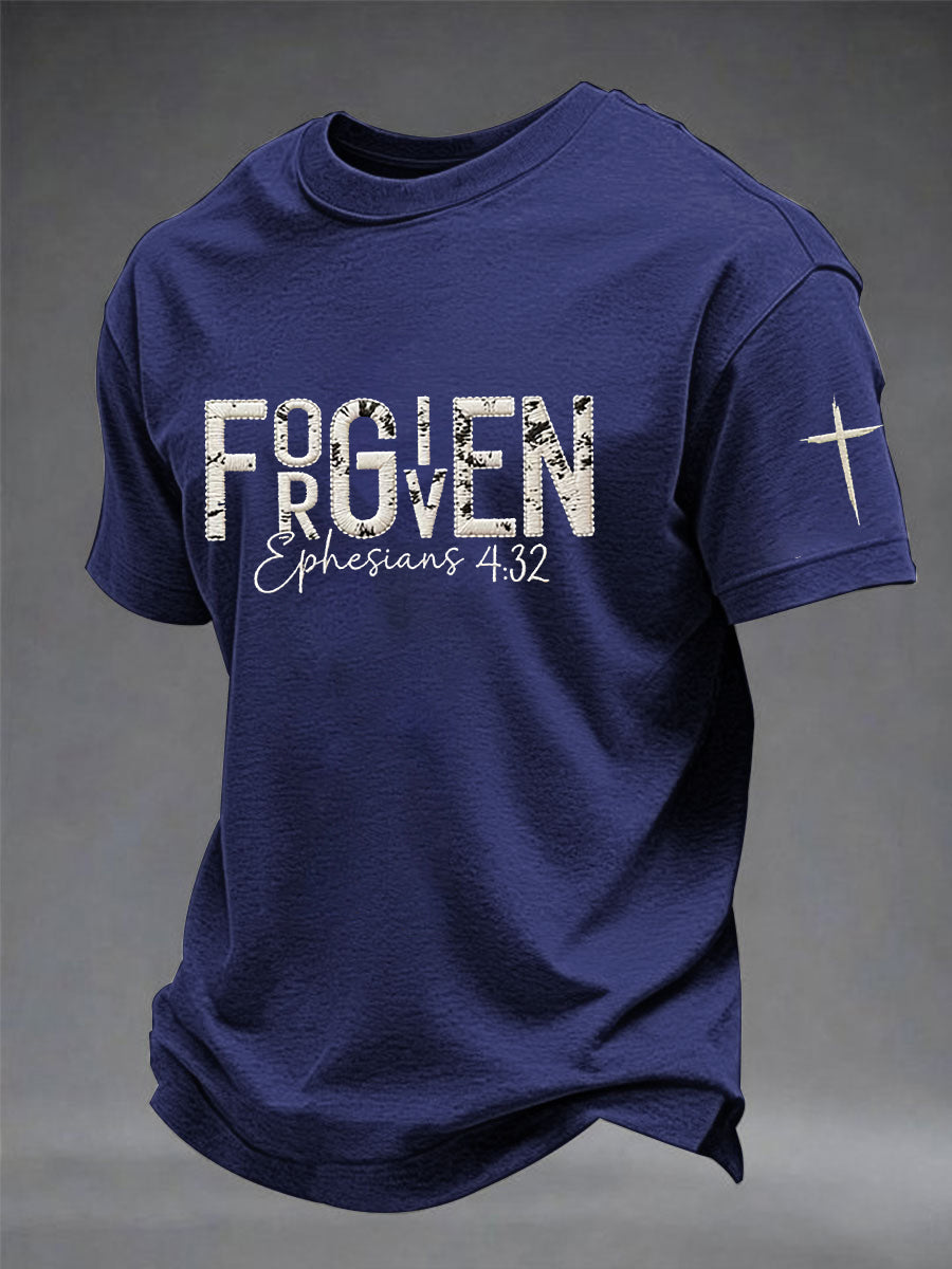 Men's Christian Forgiven Cross Short Sleeve T-shirt