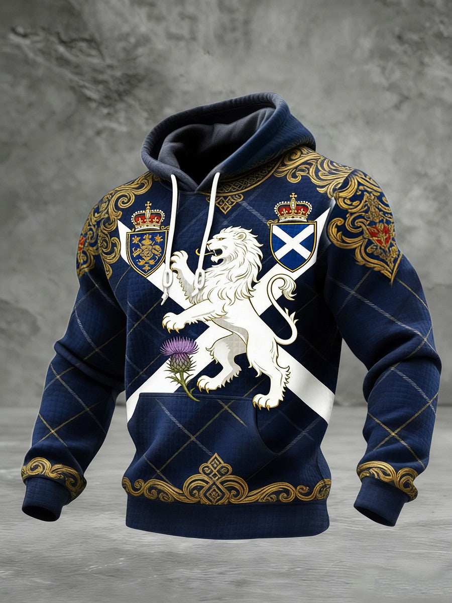 Unisex Scotland We'll Be Coming 2026 Football Lover Printed Long-Sleeve Waffle Sweatshirt