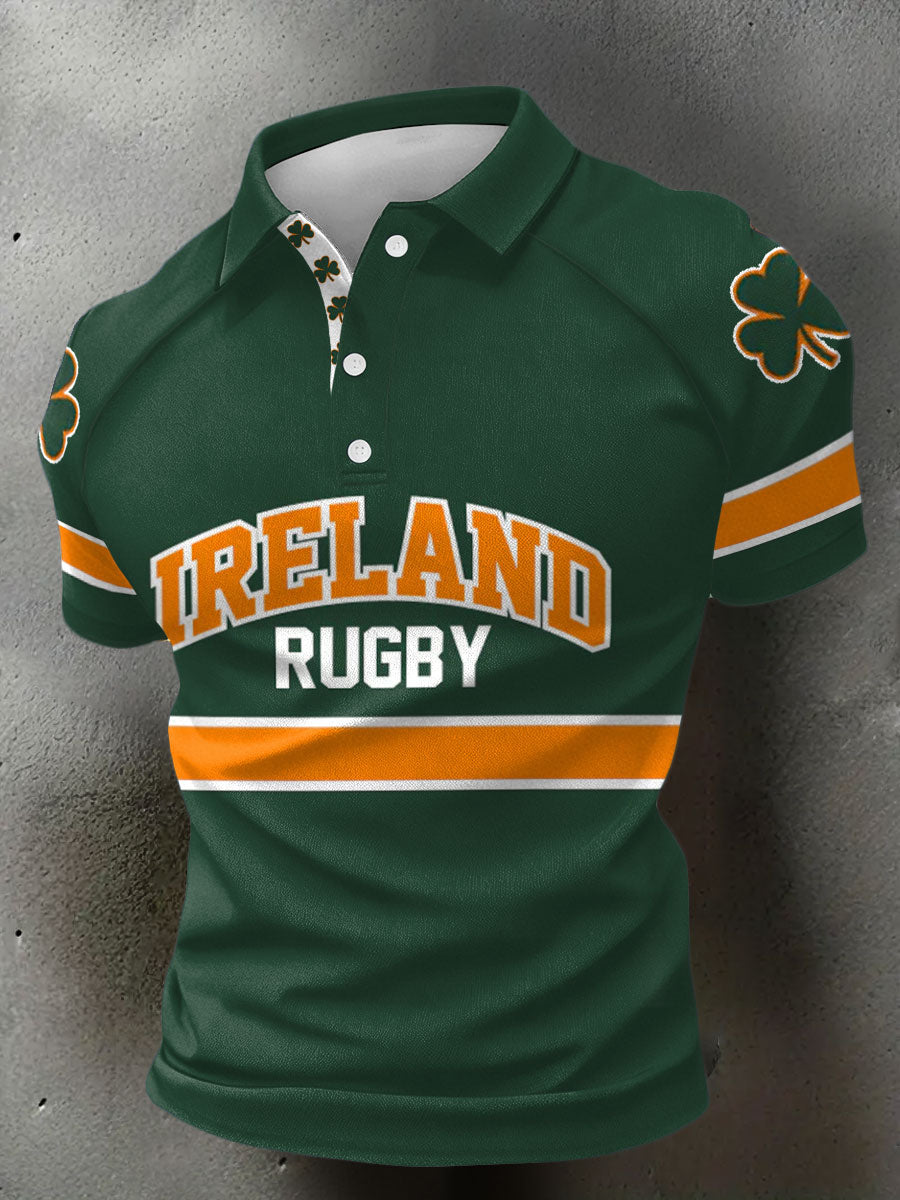 Men's Ireland Rugby Lover Printed Casual Tops