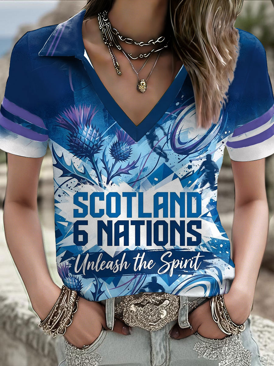 Women's Scotland Rugby Lover Printed T-shirt