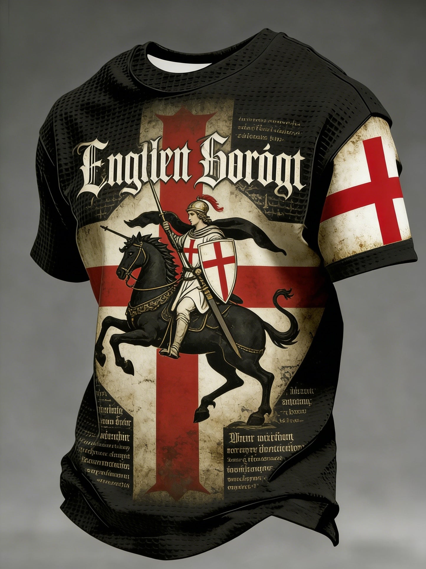 Retro St George's Day Casual Waffle T-Shirt