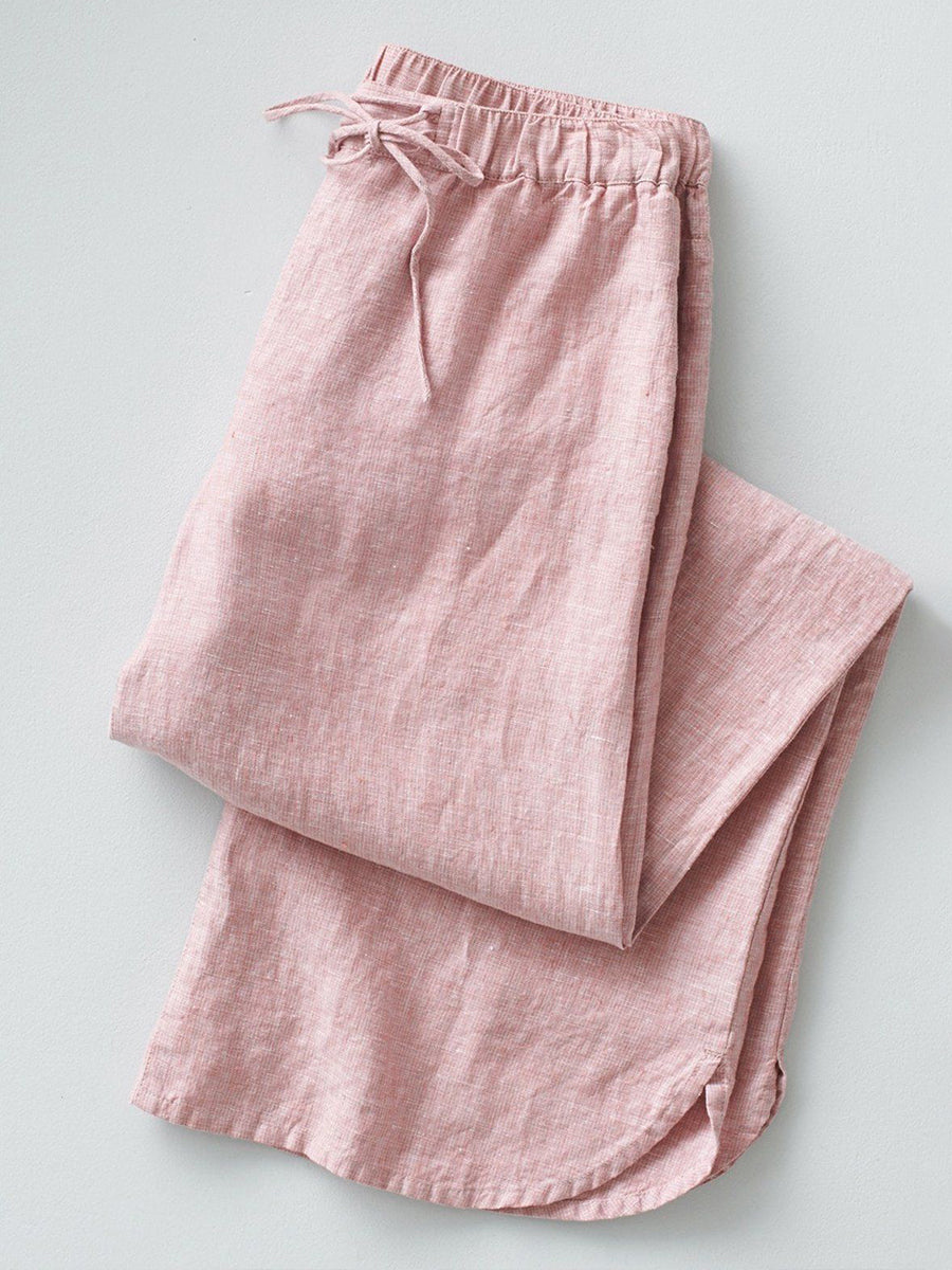 Women's Simple Solid Color Linen Pants