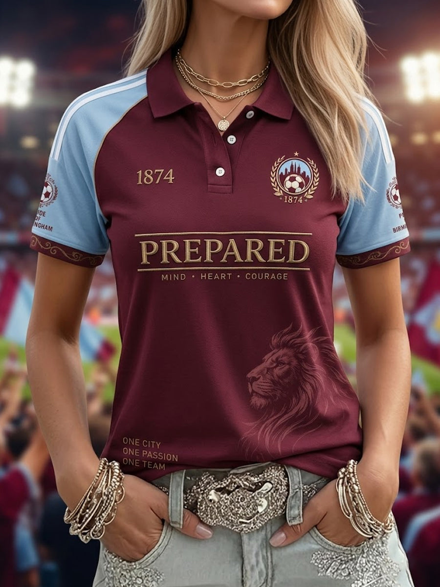 Women's Gift For Soccer Fans Print Casual Polo