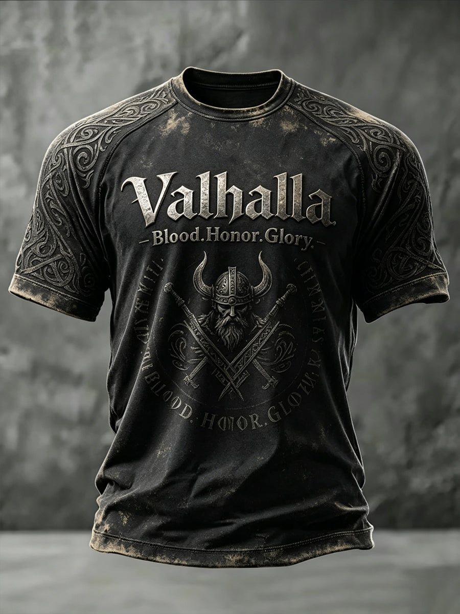 Men's Valhalla Printed Casual short sleeves t-shirt
