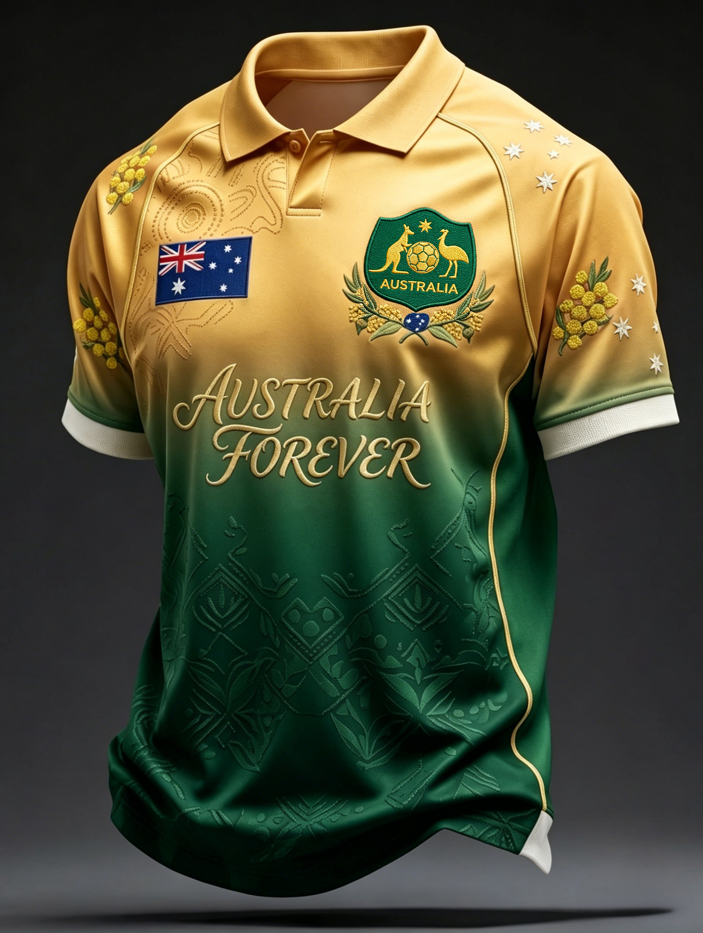 Men's Australian Football Lover Short Sleeve Polo Shirt