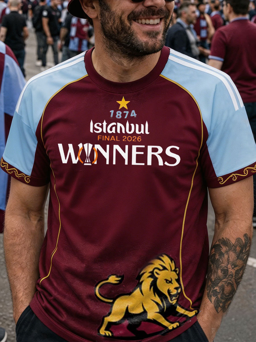Men's Prepared Football Lover Printed T-shirt