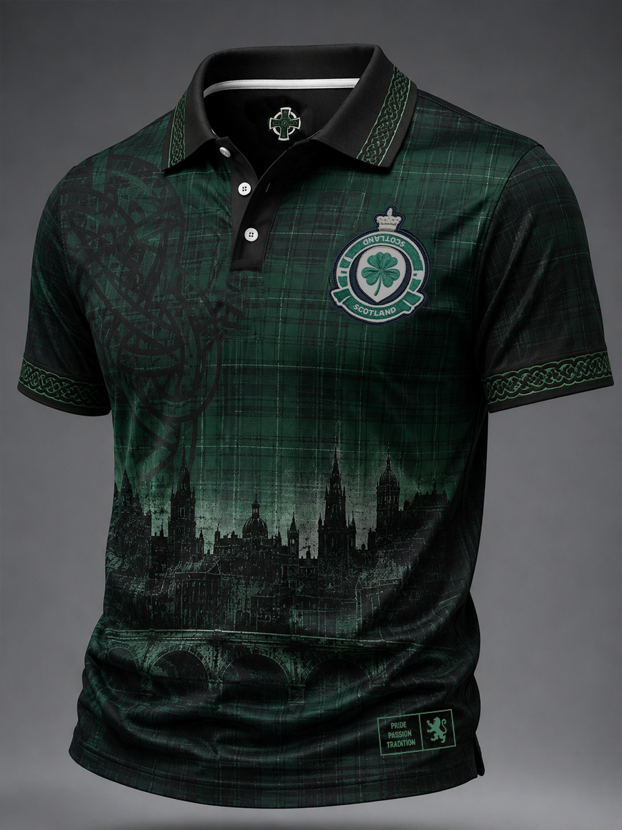Men's Celtic Football Printed polo shirt