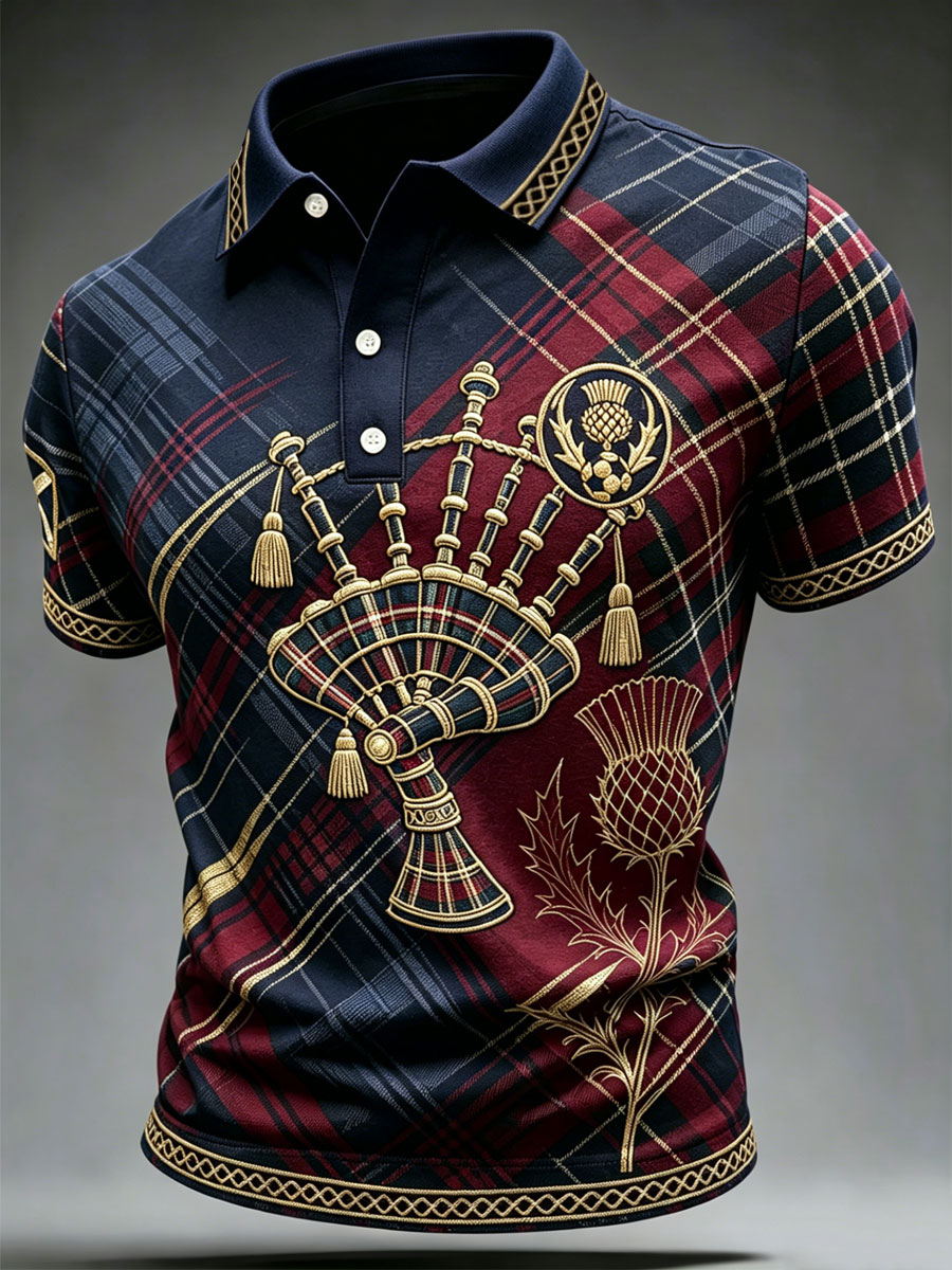 Men's UK Football Lover Scotland Printed polo shirt