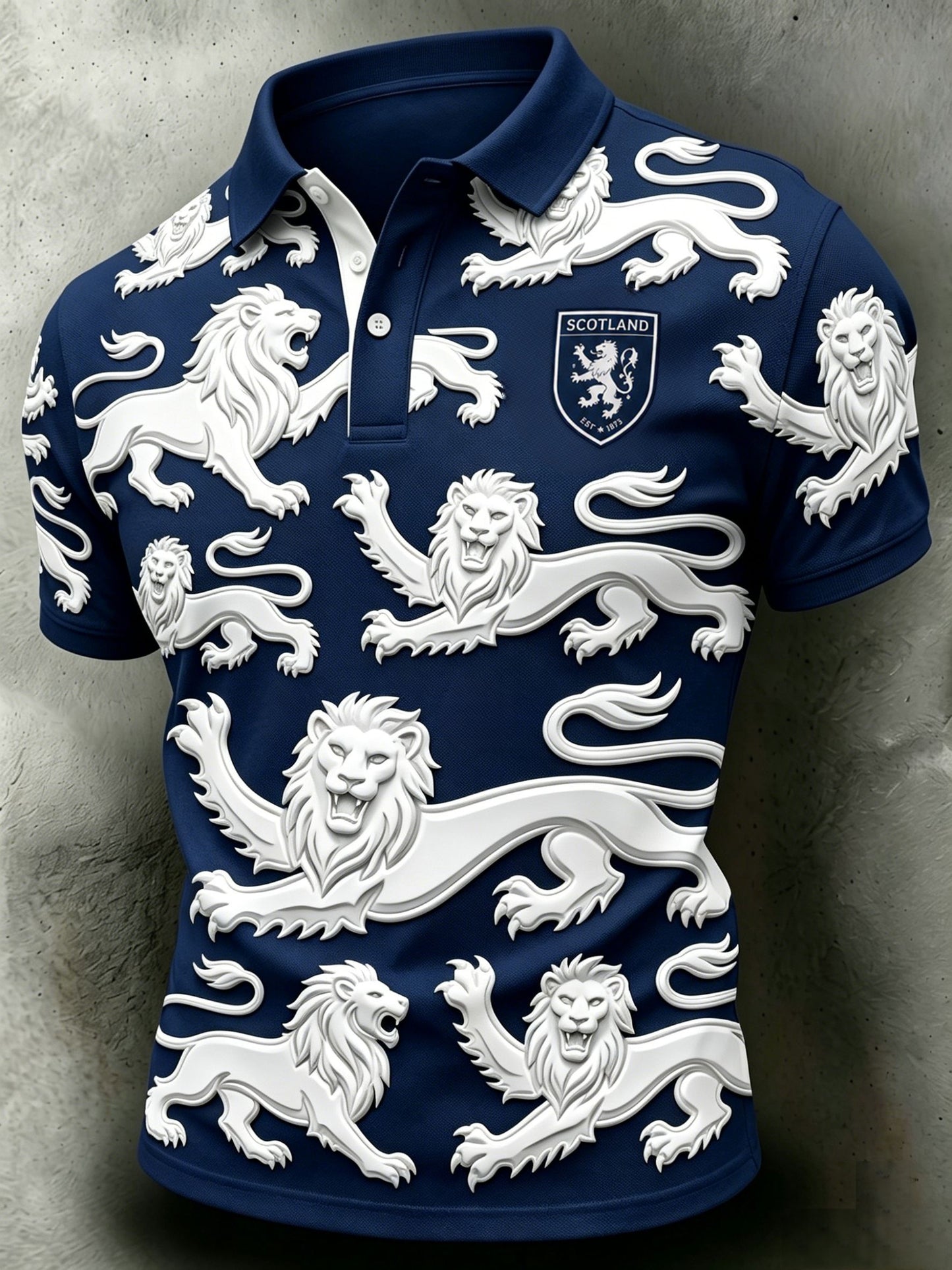 Men's UK Scotland Football Lover 2026 Printed Polo Shirt