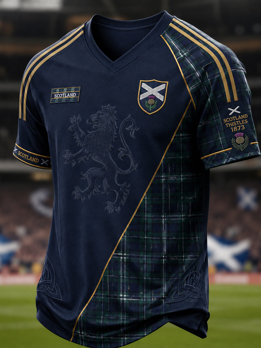 Men's Scotland Football V-neck T-shirt