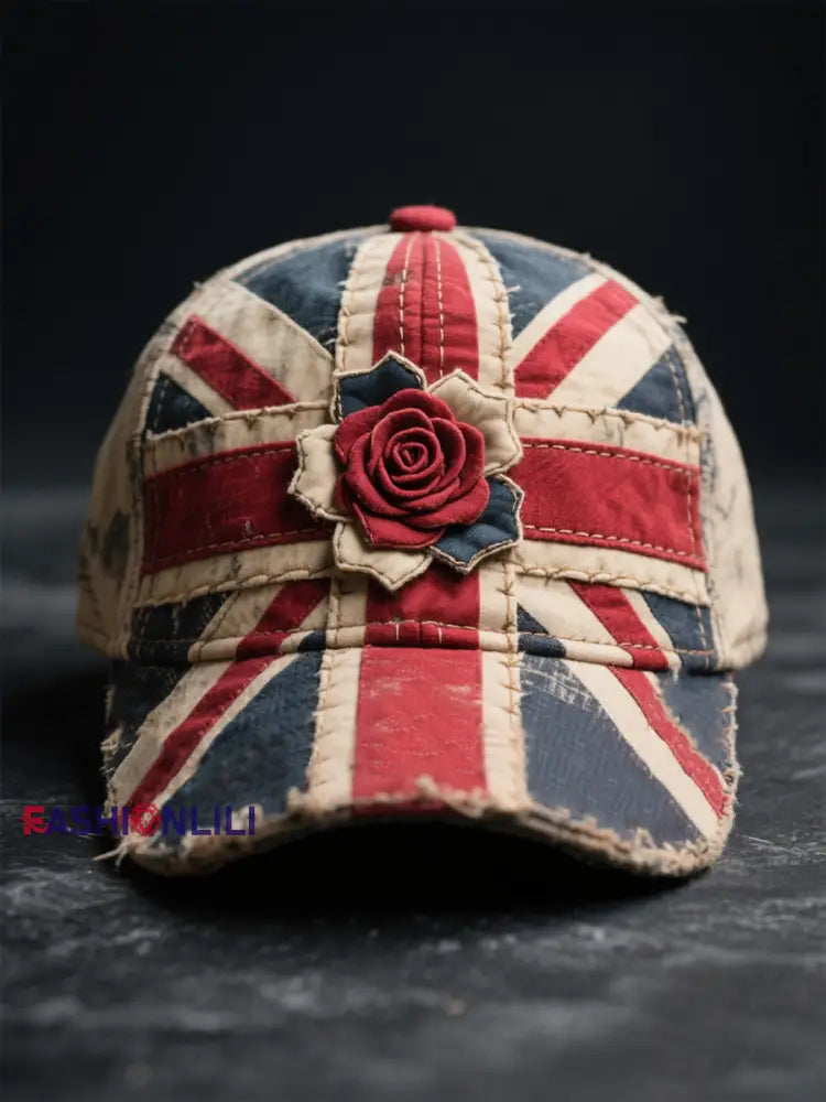 Unisex British Rose Printed Hat As picture / ONE