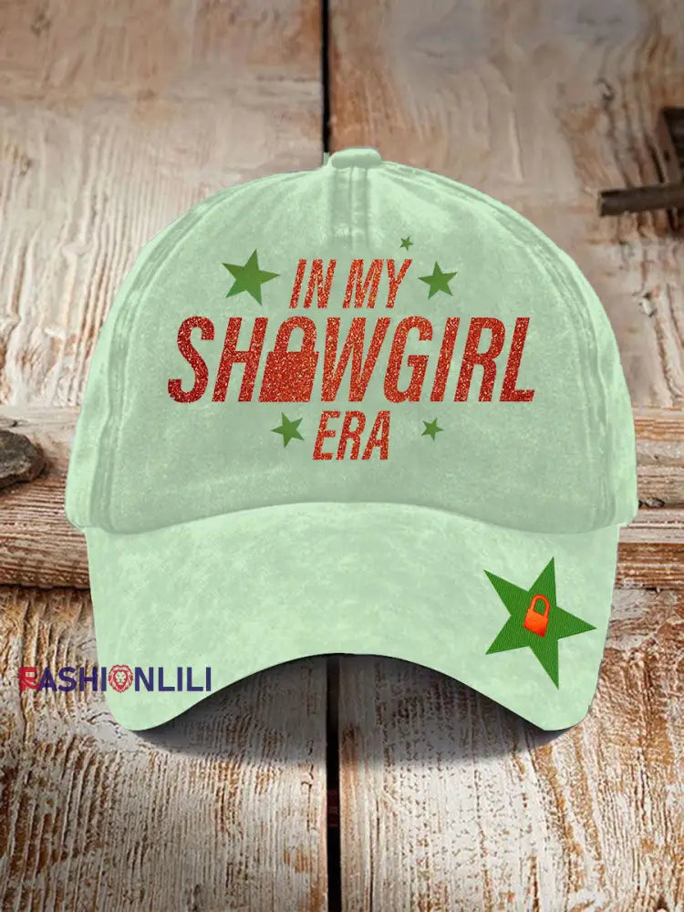 Unisex In My Showgirl Era Print Hat Light Green / ONE