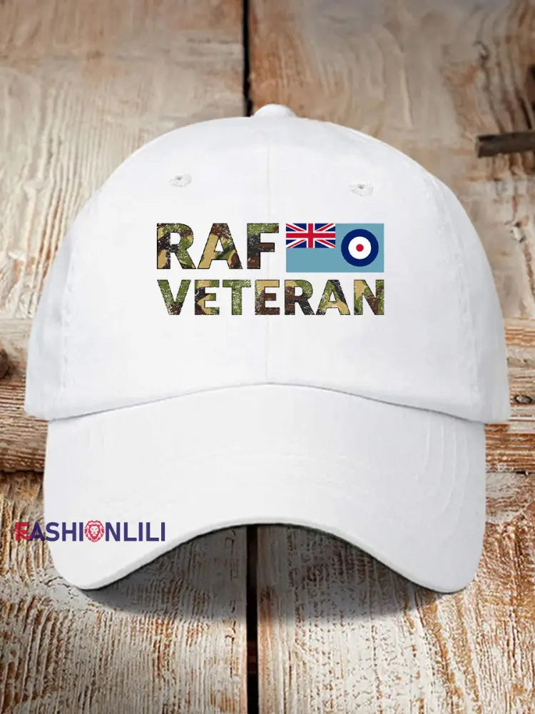 Unisex RAF Veteran Hat White / JM