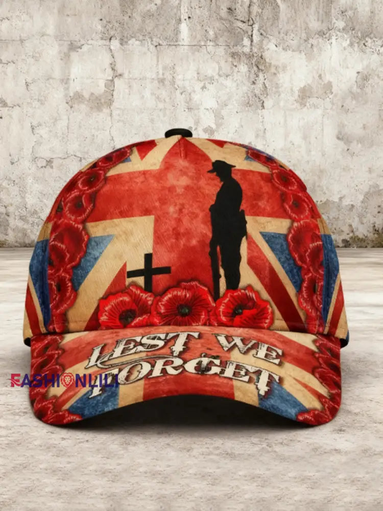 Unisex Remembrance Day Lest We Forget Hat As picture