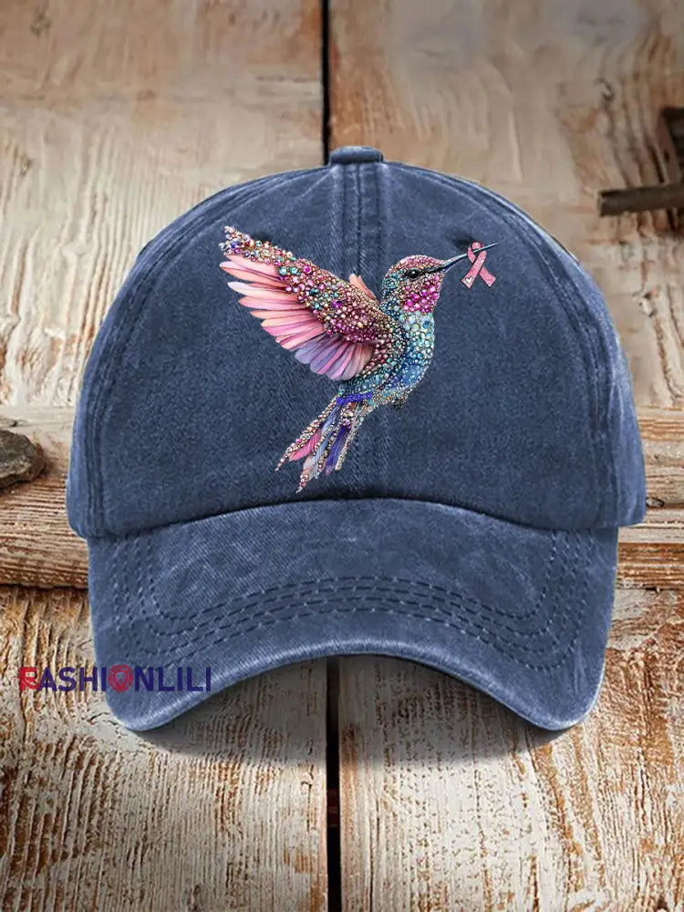 Unisex Resort Hawaiian Design Print Hat Navy Blue / ONE