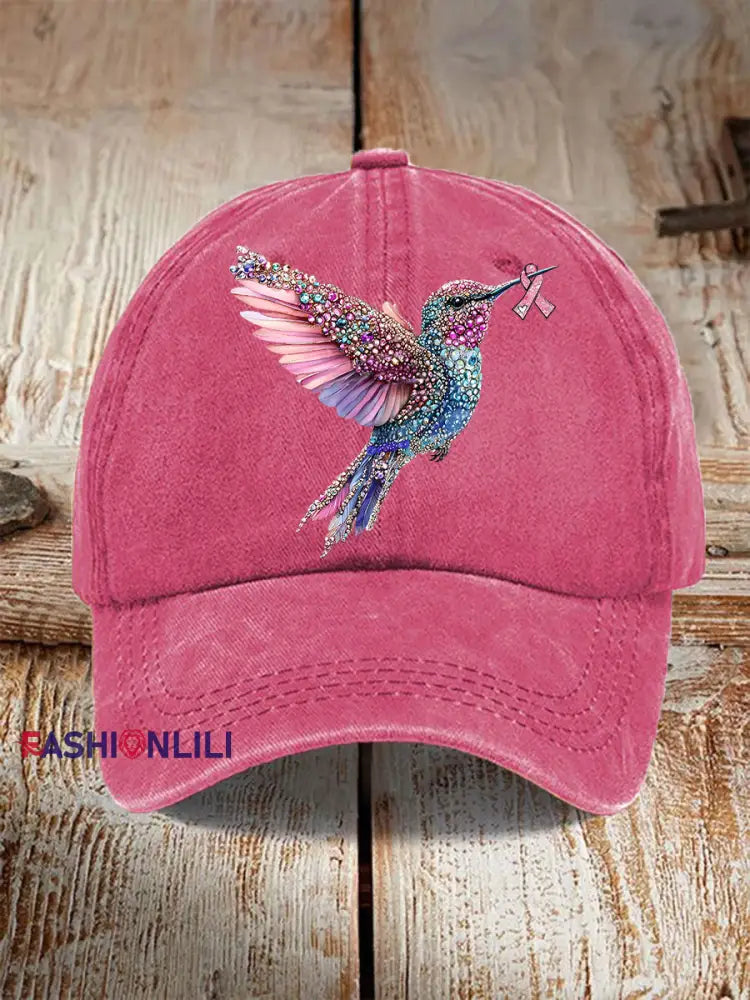 Unisex Resort Hawaiian Design Print Hat Rose Red / ONE