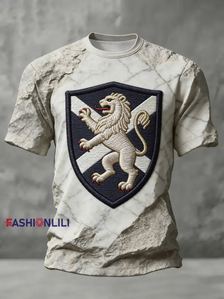 Unisex Scotland Football Lover Tartan Army Printed T-shirts Light Gray / S